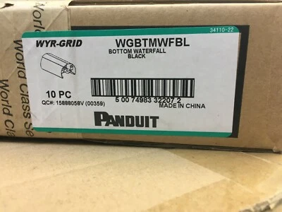 Panduit WGBTMWFBL (Pack of 10) Wyr-Grid Bottom Waterfall Steel Black