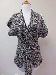 DIANE von FURSTENBERG DVF Kirin beige nero cardigan maglia maglione piccolo usato in ottime condizioni - Foto 1 di 7