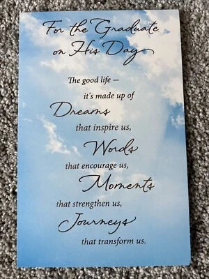 Tarjeta de graduación inspiradora para niño o chico. American Greetings Retails $3,89 Foto 1 de 3