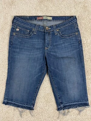 Bermudas de mezclilla Big Star Hazel para hombre talla 30 elásticas calce curvilíneo bolsillos azules Foto 1 de 4