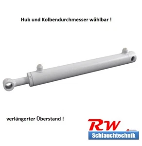 Hydraulikzylinder Doppeltwirkend mit Buchsen * verlängerte Kolbenstange * - Bild 1 von 2