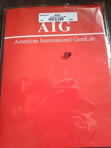 1.39 CT Rubí Natural origen Mozambique y Certificado AIG incluido(Ver Vídeo) - Bild 1 von 10