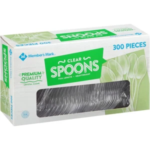 Member's Mark Clear Plastic Spoons, Heavyweight (300 ct.) - Picture 1 of 5