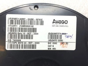 ASMT-QWBE-NFH0E AVAGO LED COOL WHITE 7250K 4PLCC 10 PIECES - Picture 1 of 1