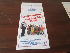LOCANDINA ORIGINALE IO SPERIAMO CHE ME LA CAVO PAOLO VILLAGGIO 1992 - Foto 1 di 2