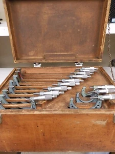 Mitutoyo - model 103 - 0-12"/.0001" - English Outside Micrometer Set - PW68 - Picture 1 of 4