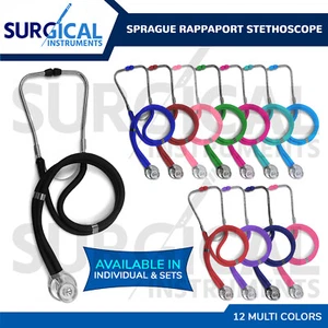 Sprague Rappaport Dual Head Stethoscope 5 Interchangeable Pieces German Grade - Picture 1 of 98