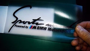 SPORTS MIND Powered By M BMW Motorsport Car Vinyl STICKER Decal - Picture 1 of 5