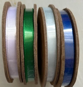 4 x 5m Lengths Bundle: 6mm wide: 4 colours Bowtique Double Faced Satin Ribbon - Picture 1 of 5