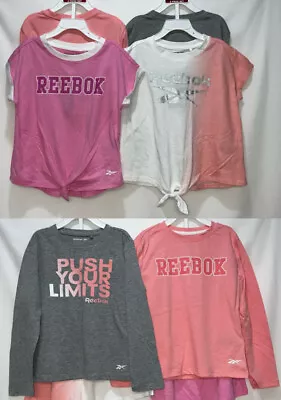 *NUEVO CON ETIQUETAS* Lote de 4 camisetas gráficas Reebok (talla L 14-16) para niñas y 2 camisetas de manga larga Foto 1 de 4