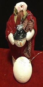 Christmas Melting Plush Snowman Building a Friend Holiday Decor Styrofoam Frosty - Bild 1 von 9