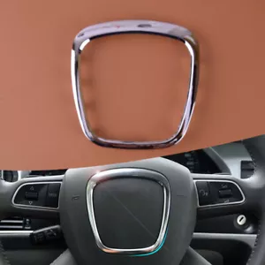 Steering Wheel Emblem Trim Frame Fit For Audi A4 S4 B7 B8 A5 A6 fr C6 Q5 Q7 Gw - Picture 1 of 5