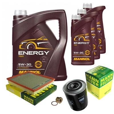 Pacchetto ispezione Mann 8 L Mannol Energy 5W-30 per Renault Master II Bus 2.8 DTi - Immagine 1 di 4