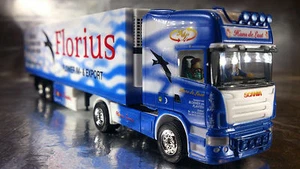 * Herpa 121156 Scania R TL Refrigerated Box Semitrailer Florius 1:87 Scale HO - Picture 1 of 2
