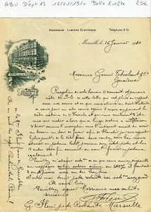 Dépt 13 - Marseille - Belle Entête Hôtel de la Poste du 16/01/1910 A Voir !!!!!! - Picture 1 of 1