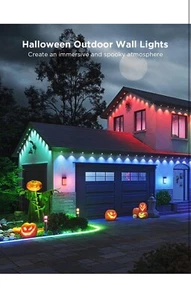Govee Outdoor Wall Light 1500LM Smart RGBIC Porch Light Outdoor w/45 Scene Modes - Picture 1 of 6