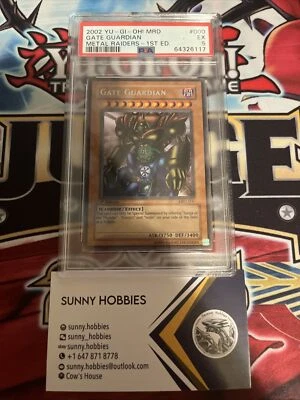 Yu-Gi-Oh Gate Guardian MRD-000 1st Edition Secret Rare PSA 5 EX Condition - Image 1 of 2