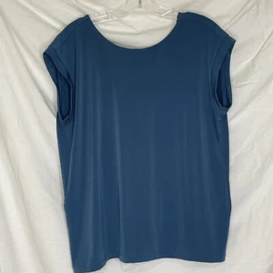 Banana Republic türkisblau Rücken Knoten V-Ausschnitt Jersey Top Shirt Größe Medium neu mit Etikett - Bild 1 von 9