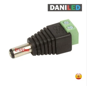 Conector macho tipo power jack para tira led 3528 - 5050 unicolor - Imagen 1 de 1