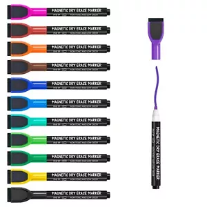 maxtek Magnetic Whiteboard Markers - 12 Count Colorful Fine Tip Dry Erase Mar... - Picture 1 of 6