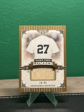 2022 Leaf Lumber Game Used Lumber Relic Bronze #GUL-52 Giancarlo Stanton /45