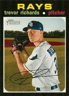 2020 Topps Heritage #173 Trevor Richards RAYS - Image 1 of 2