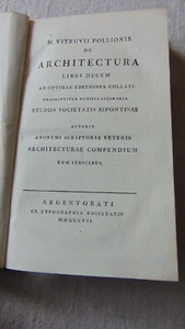 1807 LEATHER BOUND M. VITRUVII POLLIONIS DE ARCHITECTURA - Picture 1 of 22