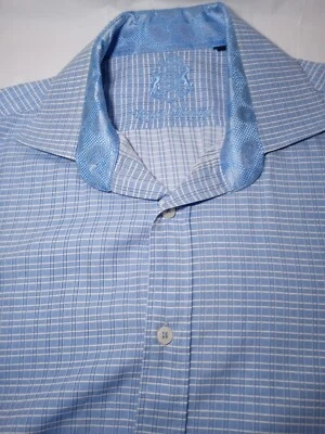 CAMISA HOMBRE "ENGLISH LAUNDRY" MANGA LARGA 16 34/35 BLANCO AZUL RAYAS  Foto 1 de 4
