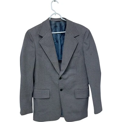 Traje Chaqueta Multicolor Para Hombre Talla 42 Geométrica 2 Botones Muesca Frontal Solapa Foto 1 de 4