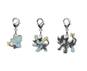 Pokemon Center Original Shinx Luxio Luxray Metal Charm Key Chain Set of 3 - Picture 1 of 2