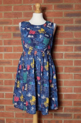 Yumi Flora And Fauna Postcard Dress UK 10 - Image 1 of 4