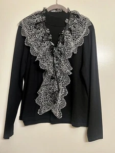 Lace Collar by Designer Babette Detachable Dramatic addition to any outfit - Bild 1 von 8