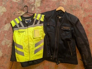 Triumph Motorcycle Mesh Jacket w/Back Armor Bright High Visibility Vest - Picture 1 of 2