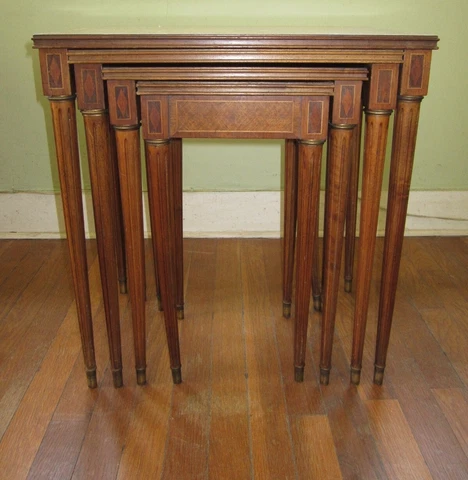 SIMON LOSCERTALES BONA Neoclassical Revival Style Nesting Table Mid Centuty Set Cover