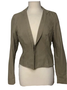 Izaak Mizrahi Cotton Olive Green Jacket Lined One Hook & Eye Closure Gr. M Target - Bild 1 von 9