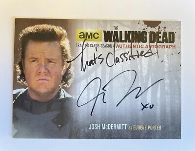 Walking Dead Season 4 Auto Inscription Josh McDermitt as Eugene Porter /125 JMD2 - Image 1 of 2