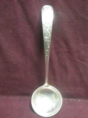 S Kirk & Son ESTERLINA VIEJA MARÍA GRABADA SALSA CUCHARÓN 7" 66g monograma T  Foto 1 de 4