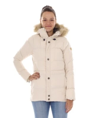 Casaco de inverno acolchoado O'neill Parka branco brilho híbrido hiperseco quente - Imagem 1 de 4