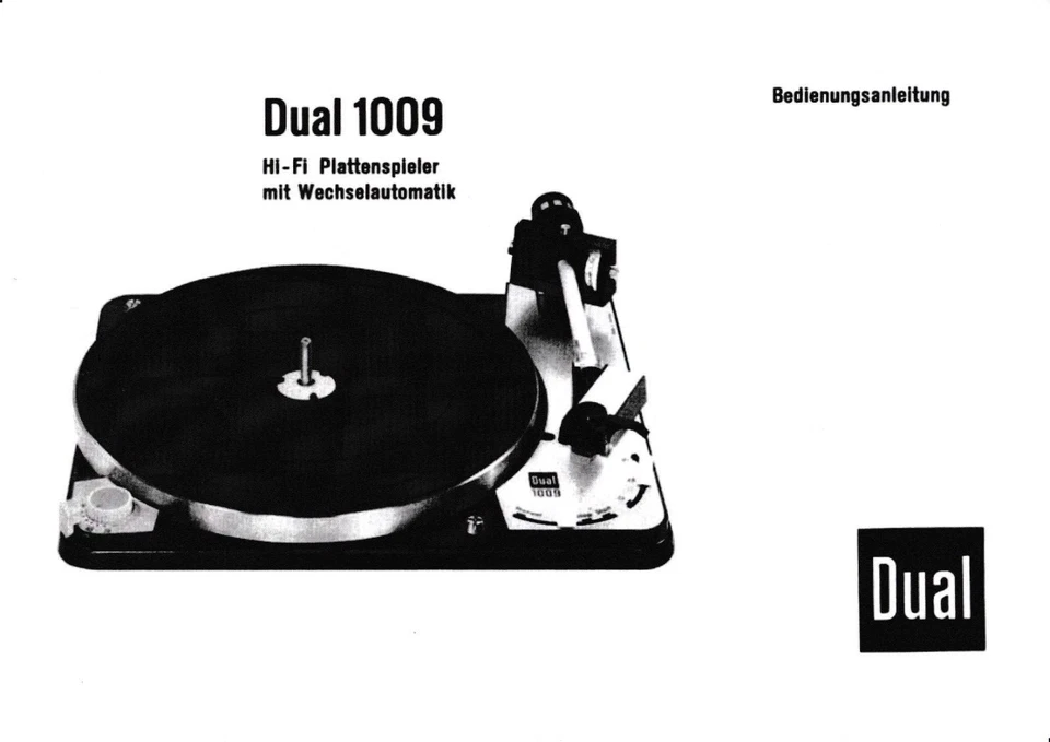 Bedienungsanleitung-Operating Instructions für Dual 1009  - Bild 1 von 1