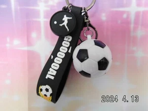 Schlüsselanhänger/Taschenanhänger/Fußball/schwarz/weiß/neu - Bild 1 von 5