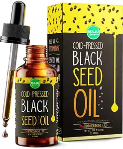 MAJU Black Seed Oil - 3 Times TQ, Cold-Pressed, Travel Size, 100% Turkish Black  - Picture 1 of 12