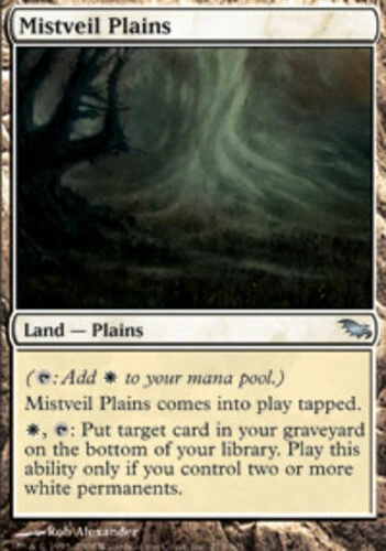 MTG Mistveil Plains, Shadowmoor, Heavily Played, English - Image 1 of 1