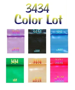 100 3434 2.5 3.0 MIL COLORES LOTE DE MINI BOLSAS CON CREMALLERA APPLE .75x.75" NEGRO AZUL+ - Imagen 1 de 12