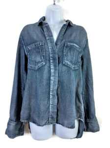 Cloth & Stone Women's Chambray Denim Shirt Size Small Adjustable Sleeves - Picture 1 of 9