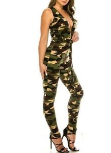 SleevelessCamoflauge  Jumpsuit Sizes S,M,L