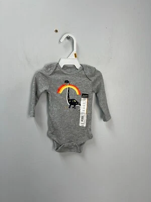 Body bebé manga larga estampado arco iris dinosaurio gris Okie Dokie talla nuevo en caja Foto 1 de 4