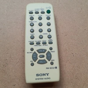 Sistema de audio genuino Sony Remote RM SCQ1 sintonizador de CD banda agudos graves usado #423 - Imagen 1 de 3