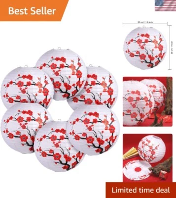 Linternas de papel orientales modernas - Juego de 6 piezas para celebraciones memorables Foto 1 de 4