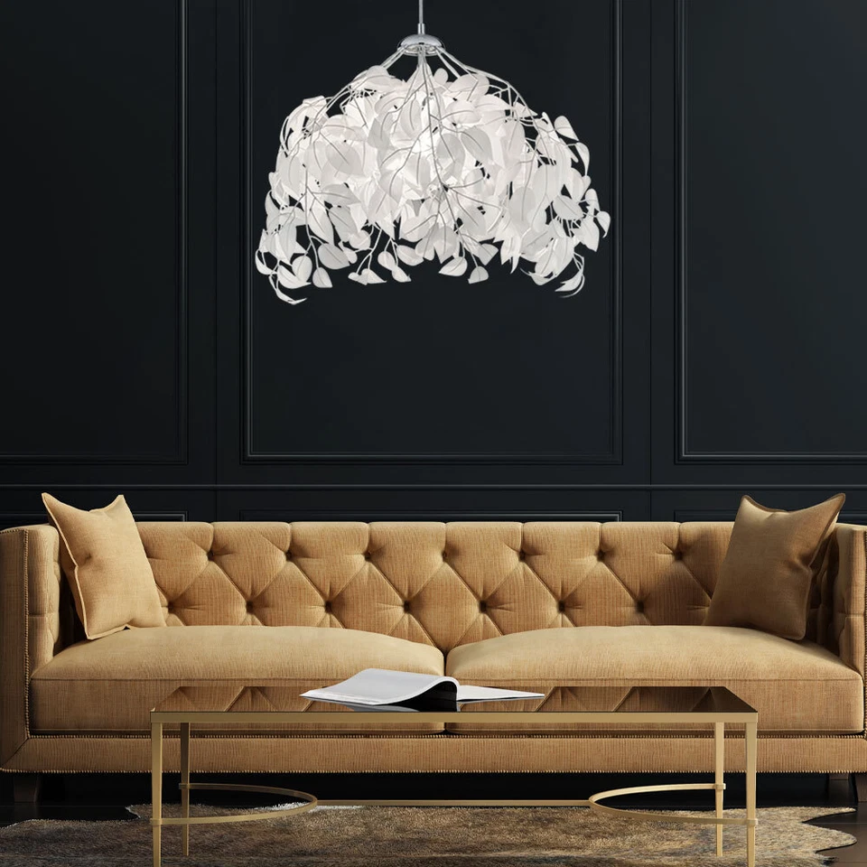 Reality Leuchten R10461901 Leavy Lampada a Sospensione E27 colore Bianco 38