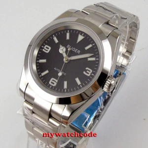 36mm BLIGER Black Dial Sapphire Glass Japan NH35A PT5000 Automatic Mens Watch - Picture 1 of 11